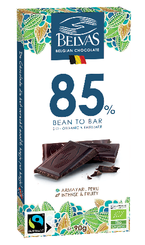 Tablette de chocolat noir en pure origine Pérou 85% - Bean to bar